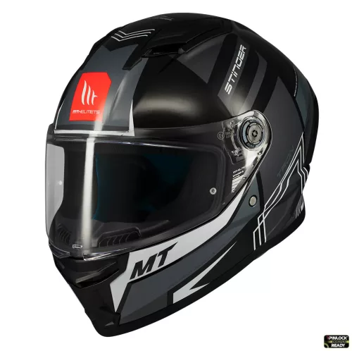 Casca Mt Helmets Stinger 2 Tron B12 negru/gri lucios