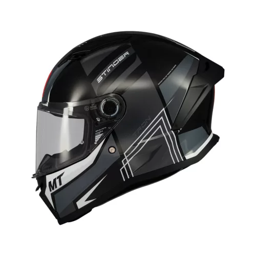 Casca Mt Helmets Stinger 2 Tron B12 negru/gri lucios