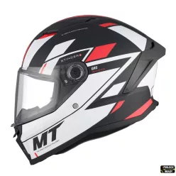 Casca Mt Helmets Stinger 2 Zivze B5 negru/alb/rosu mat