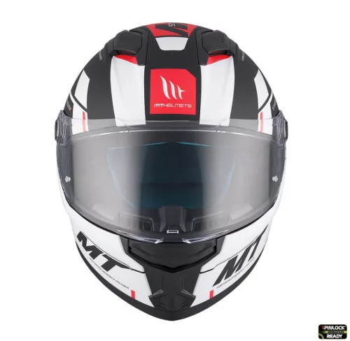 Casca Mt Helmets Stinger 2 Zivze B5 negru/alb/rosu mat