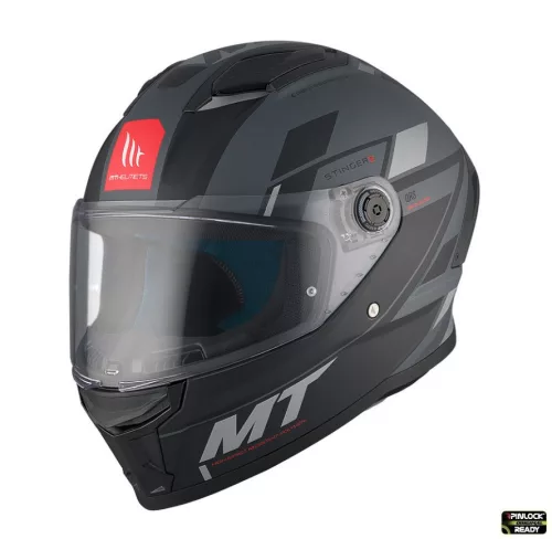 Casca Mt Helmets Stinger 2 Zivze C2 negru/gri mat