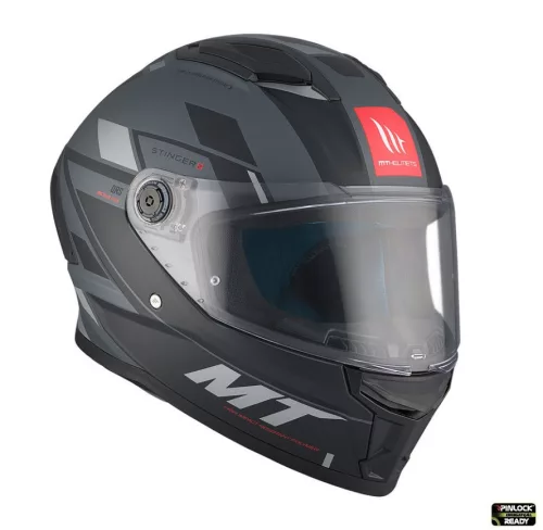 Casca Mt Helmets Stinger 2 Zivze C2 negru/gri mat