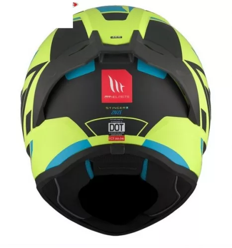Casca Mt Helmets Stinger 2 Zivze C3 Neon negru/albastru mt-v-28b