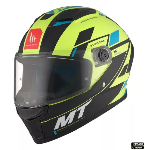 Casca Mt Helmets Stinger 2 Zivze C3 galben fluor mat