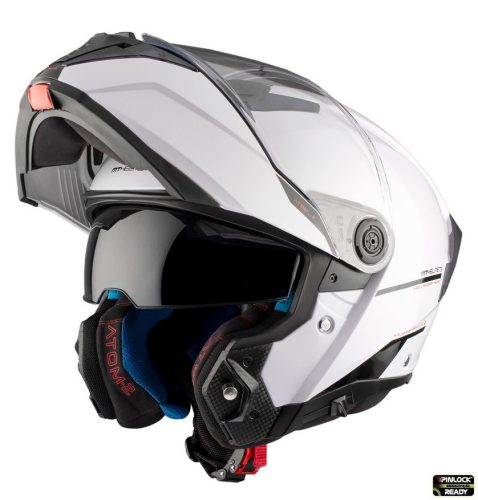 Casca Mt Helmets Atom 2 Sv A0 Alb Lucios