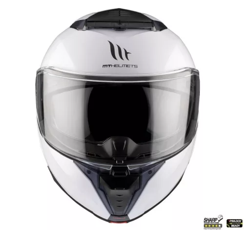 Casca Mt Helmets Atom 2 SV A0 alb lucios Pinlock Ready