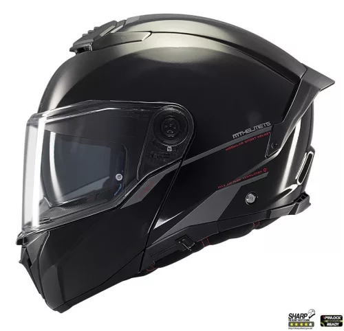 Casca Mt Helmets Atom 2 SV A1 negru lucios Pinlock Ready