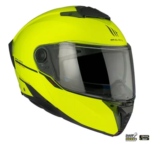 Casca Mt Helmets Atom 2 SV A3 galben fluor lucios Pinlock Ready