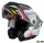 Casca Mt Helmets Atom 2 SV Bast A0 alb/rosu/albastru lucios Pinlock Ready
