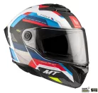 Casca Mt Helmets Atom 2 SV Bast A0 alb/rosu/albastru lucios Pinlock Ready