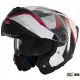 Casca Mt Helmets Atom 2 SV Emalla B0 alb/rosu mat Pinlock Ready