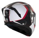 Casca Mt Helmets Atom 2 Sv Emalla B0 Alb/Rosu Lucios