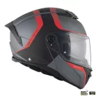 Casca Mt Helmets Atom 2 SV Emalla B15 gri/rosu mat Pinlock Ready