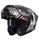 Casca Mt Helmets Atom 2 SV Strange B2 negru/alb lucios Pinlock Ready