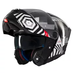   Casca Mt Helmets Atom 2 SV Strange B2 negru/alb lucios Pinlock Ready