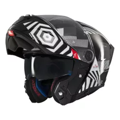   Casca Mt Helmets Atom 2 SV Strange B2 negru/alb lucios Pinlock Ready