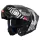 Casca Mt Helmets Atom 2 SV Strange B2 negru/alb lucios Pinlock Ready