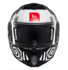 Casca Mt Helmets Atom 2 SV Strange B2 negru/alb lucios Pinlock Ready