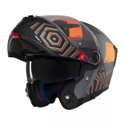   Casca Mt Helmets Atom 2 SV Strange C4 gri/portocaliu mat Pinlock Ready