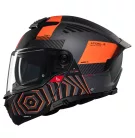 Casca Mt Helmets Atom 2 SV Strange C4 gri/portocaliu mat Pinlock Ready