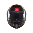 Casca Mt Helmets Atom 2 SV Strange C4 gri/portocaliu mat Pinlock Ready