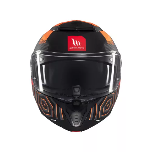 Casca Mt Helmets Atom 2 SV Strange C4 gri/portocaliu mat Pinlock Ready