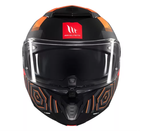 Casca Mt Helmets Atom 2 SV Strange C4 gri/portocaliu mat Pinlock Ready