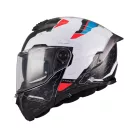 Casca Mt Helmets Atom 2 SV Highlands A7 albastru/alb/roșu Pinlock inclus