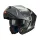 Casca Mt Helmets Atom 2 SV Highlands C2 negru lucios/gri/alb Pinlock inclus