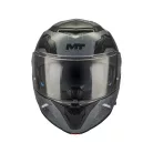 Casca Mt Helmets Atom 2 SV Highlands C2 negru lucios/gri/alb Pinlock inclus