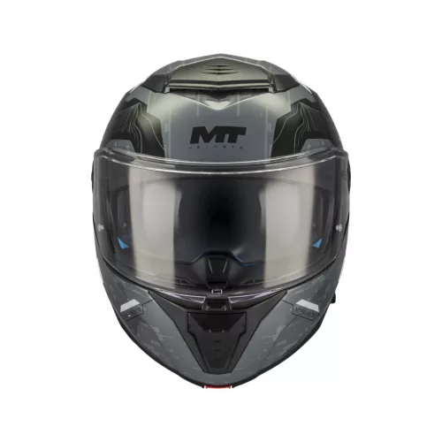 Casca Mt Helmets Atom 2 SV Highlands C2 negru lucios/gri/alb Pinlock inclus