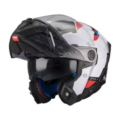   Casca Mt Helmets Atom 2 SV Highlands C2 negru lucios/gri/alb Pinlock inclus