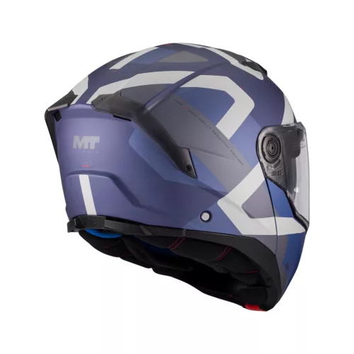 Casca Mt Helmets Atom 2 SV Dexter C2 albastru mat/gri Pinlock inclus