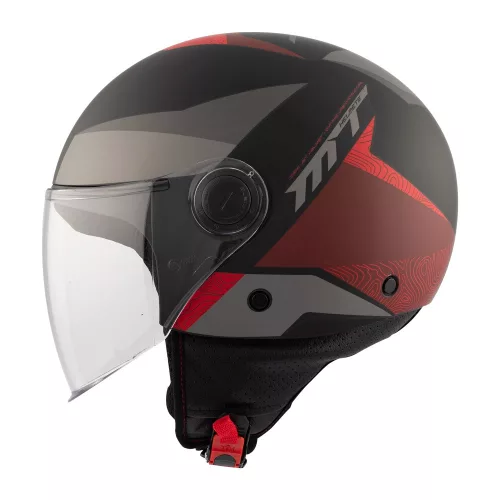 Casca Mt Helmets Street S Poke B5 rosu mat
