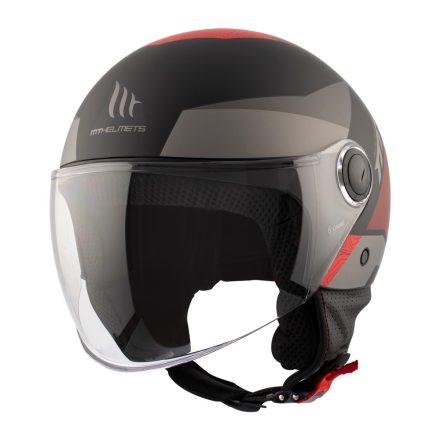 Casca MT Helmets Street S Poke B5 Rosu Mat