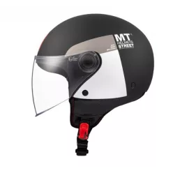 Casca Mt Helmets Street S Inboard D2 negru mat/gri/alb