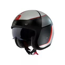 Casca Mt Helmets Le Mans 2 S SV Luther B15 rosu/gri mat