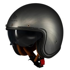   Casca Mt Helmets Le Mans 2 S SV Scratched Chrome A2 gri mat - omologare noua ECE 22.06 - Gri mat