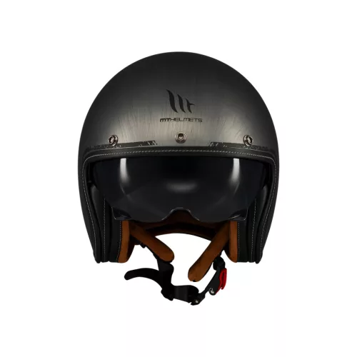 Casca Mt Helmets Le Mans 2 S SV Scratched Chrome A2 gri mat