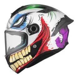 Casca Mt Helmets Targo S Joke A5 alb lucios