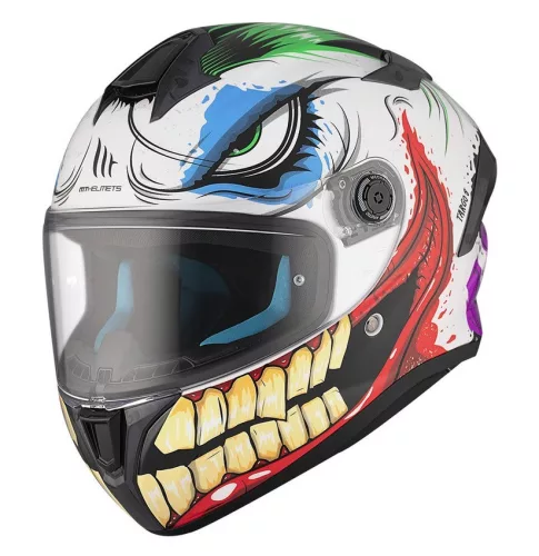 Casca Mt Helmets Targo S Joke A5 alb lucios