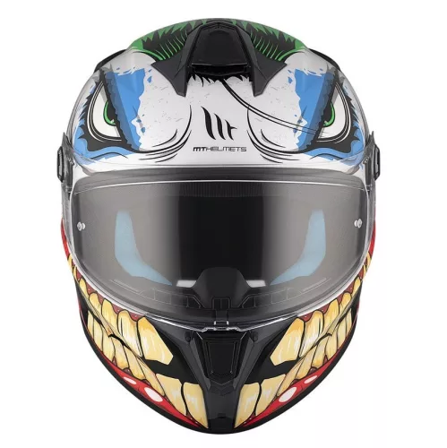 Casca Mt Helmets Targo S Joke A5 alb lucios