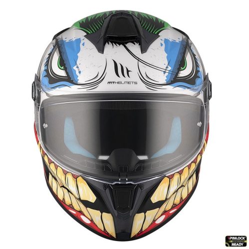 Casca Mt Helmets Targo S Joke A5 alb lucios - omologare noua ECE 22.06