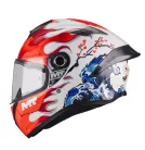 Casca Mt Helmets Targo S Yamanaka A5 alb/rosu lucios