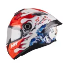 Casca Mt Helmets Targo S Yamanaka A5 alb/rosu lucios