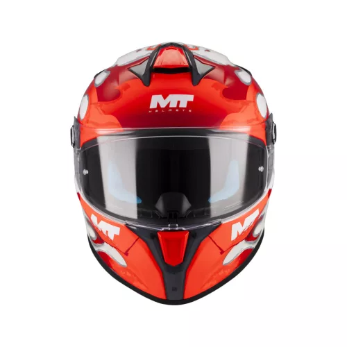 Casca Mt Helmets Targo S Yamanaka A5 alb/rosu lucios
