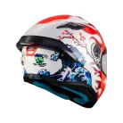 Casca Mt Helmets Targo S Yamanaka A5 alb/rosu lucios