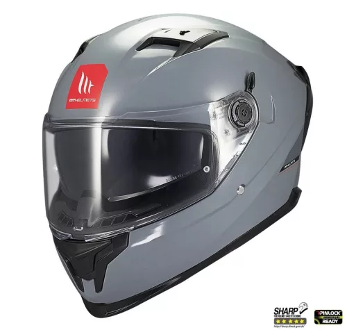 Casca Mt Helmets Braker SV A12 gri lucios