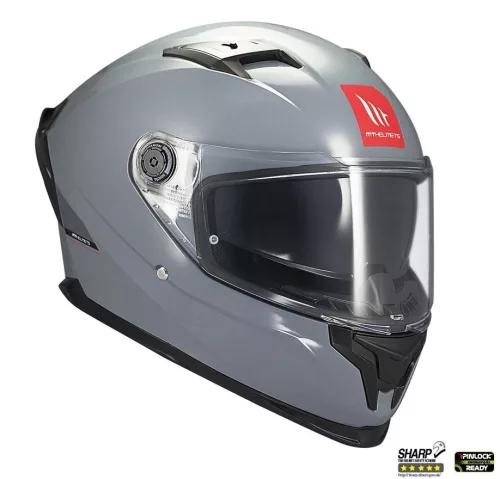 Casca Mt Helmets Braker SV A12 gri lucios