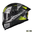 Casca Mt Helmets Braker SV Fury C6 gri/galben lucios